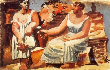 パブロ・ピカソ Painting - 噴水にいる3人の女性 1921年8月 パブロ・ピカソ